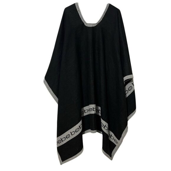 BEBE Ruana Open Front Poncho Cape Shawl Vest Jacket Coat ONE SIZE NWT - Picture 3 of 6